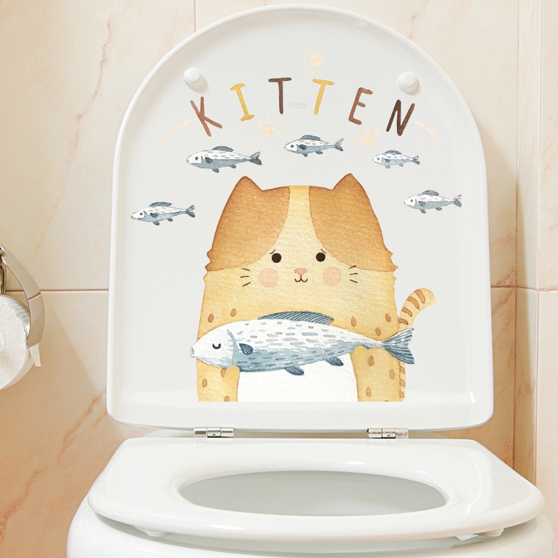 【Zooyoo】สติกเกอร์ติดผนัง Cartoon toilet stickers room decoration wall