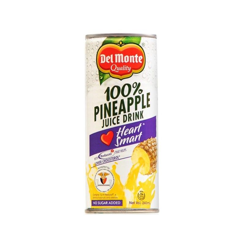 Del Monte Pineapple Juice Drink Heart Smart 240ml Shopee Thailand