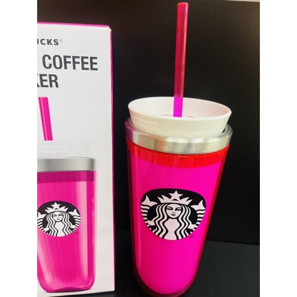 แก้ว Starbucks Iced Coffee Maker Pink ของแท้ Shopee Thailand