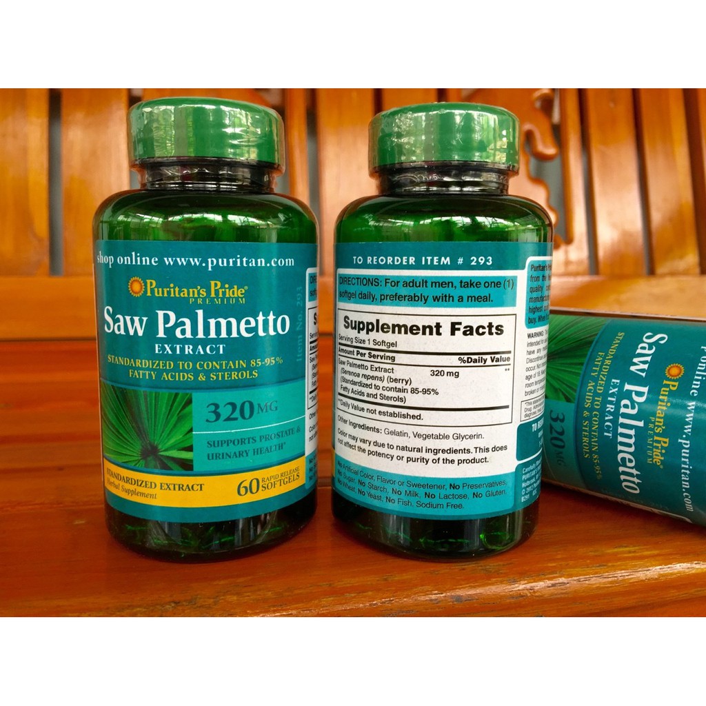 Puritan's Pride Saw Palmetto Standardized Extract 320 mg / 60 Softgels Shopee Thailand