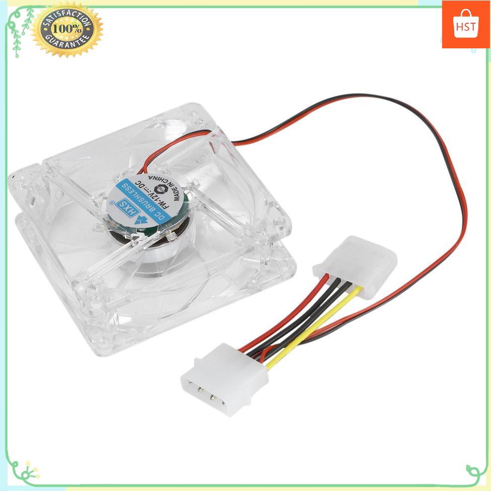 PC Fan 80mm With LED 8025 Silent Cooling Fan 12V LED Luminous Chass Shopee Thailand