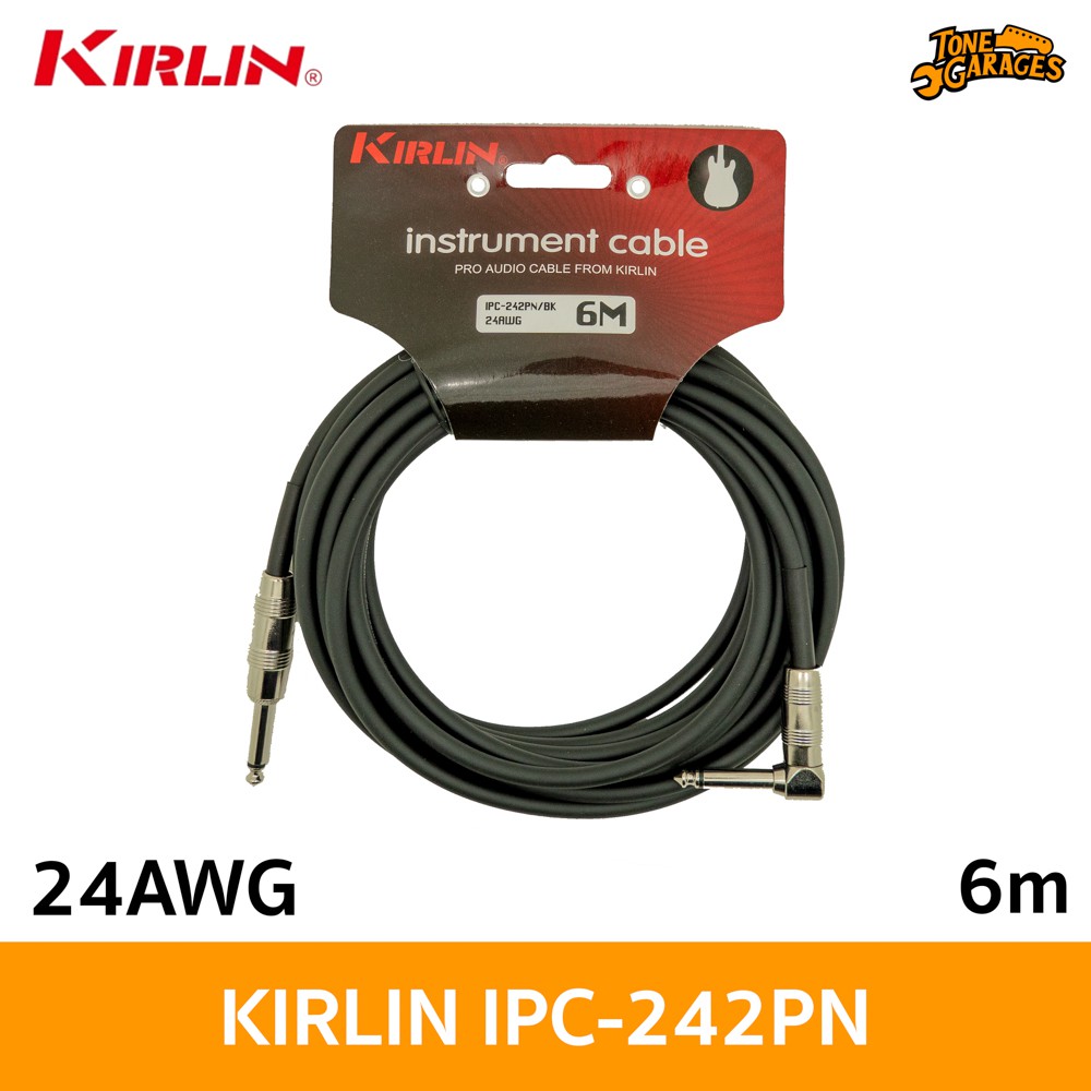 Kirlin Cables IPC242PN สายสัญญาณ 24AWG หัว 1/4" Mono (ตรงงอ) ยาว 6M