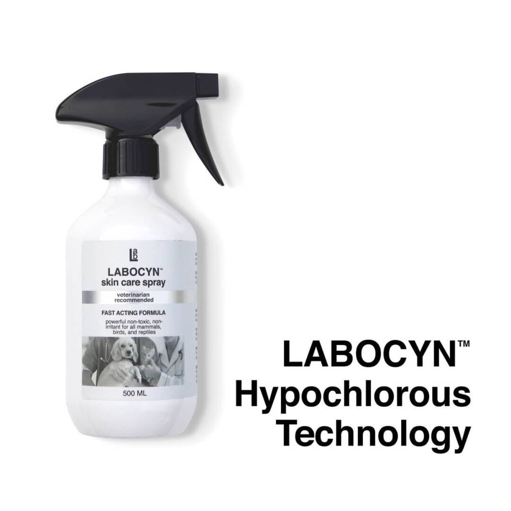 Labocyn Skin Care Spray 500ml สเปรย์ดูแลผิวหนังสำหรับสัตว์เลี้ยงขนาด