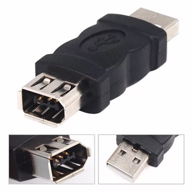USB 2.0ชายเพื่อFirewire IEEE 1394 6จุดหญิงอะแดปเตอร์แปลงเชื่อมต่อF/M