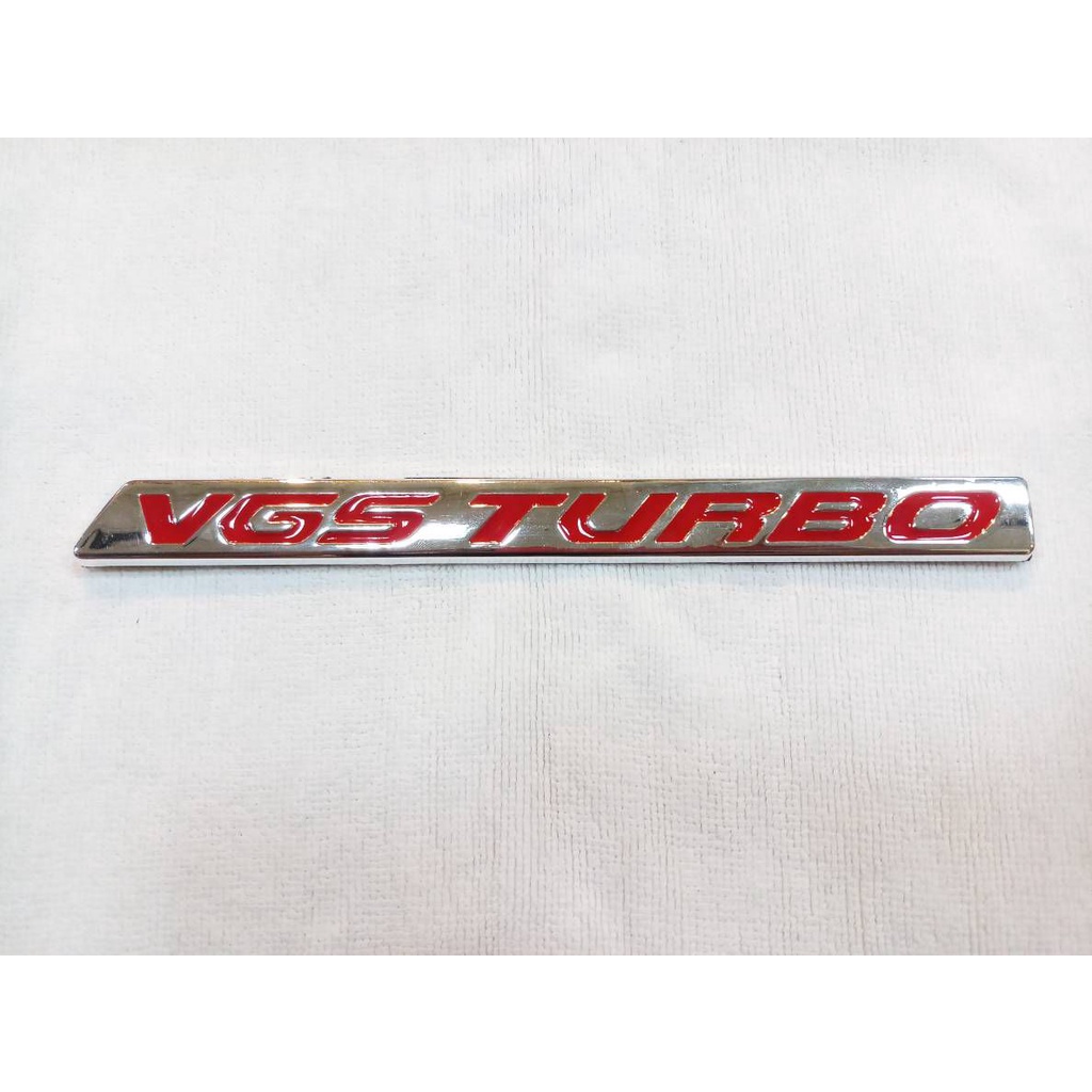 โลโก้ VGS TURBO ตัวชุปโครเมี่ยม 23×2cm (ดีแม็กเก่า ) Shopee Thailand