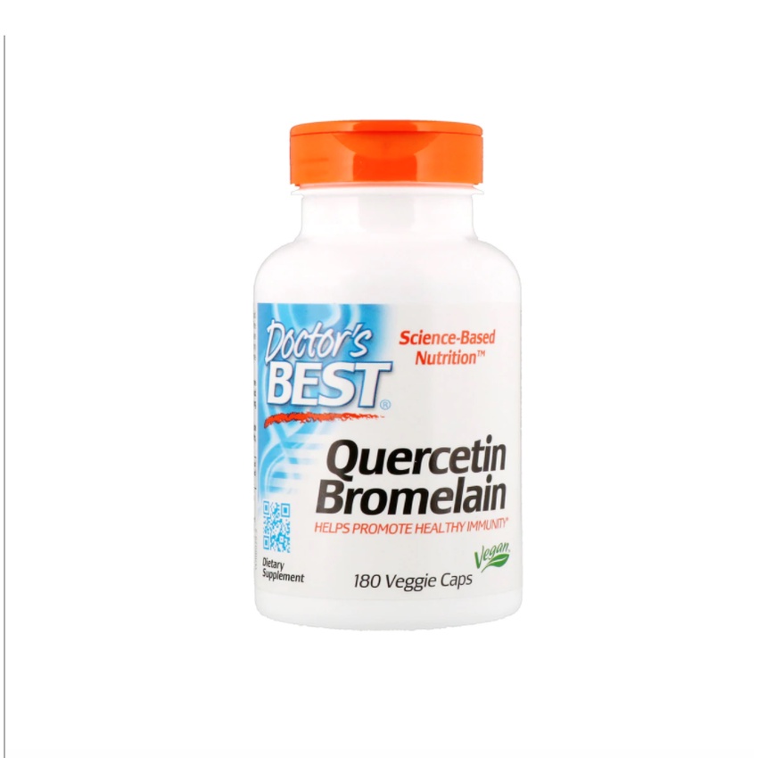 Doctor's Best Quercetin Bromelain, 180 Veggie Caps Shopee Thailand