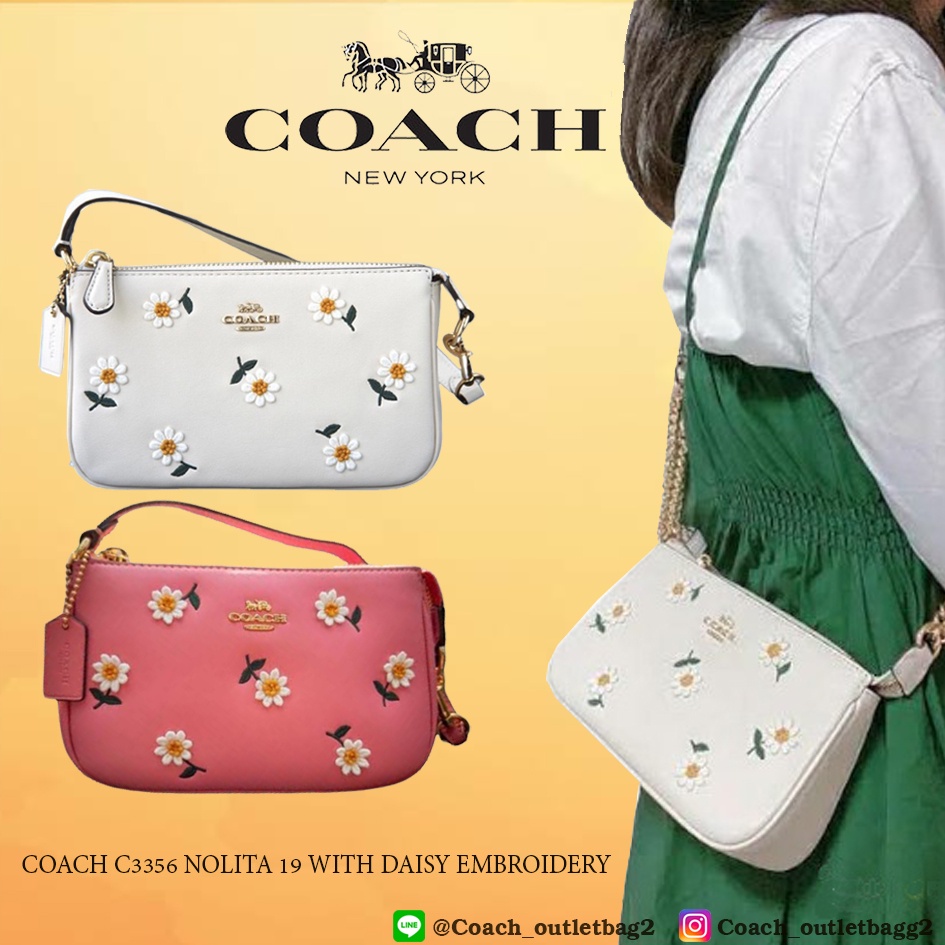 COACH C3356 NOLITA 19 WITH DAISY EMBROIDERY Shopee Thailand