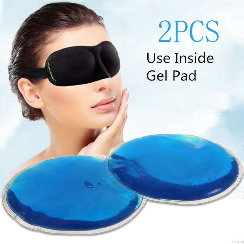 Aimy 2pcs Gel Eye Mask Cold Pack Hot Heat Ice Cool Soothing Tired Eyes