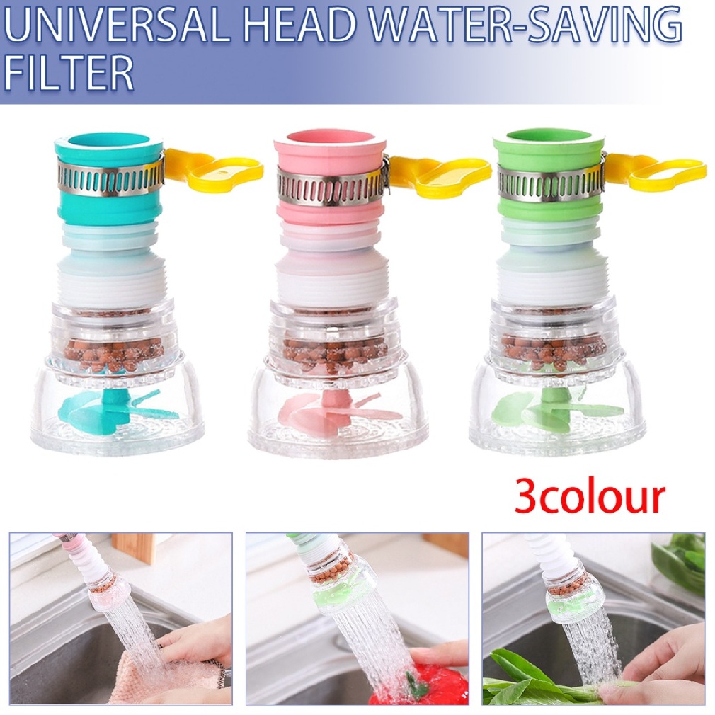 Universal Flexible Kitchen Water Filter Tap Head 360° Rotating Faucet