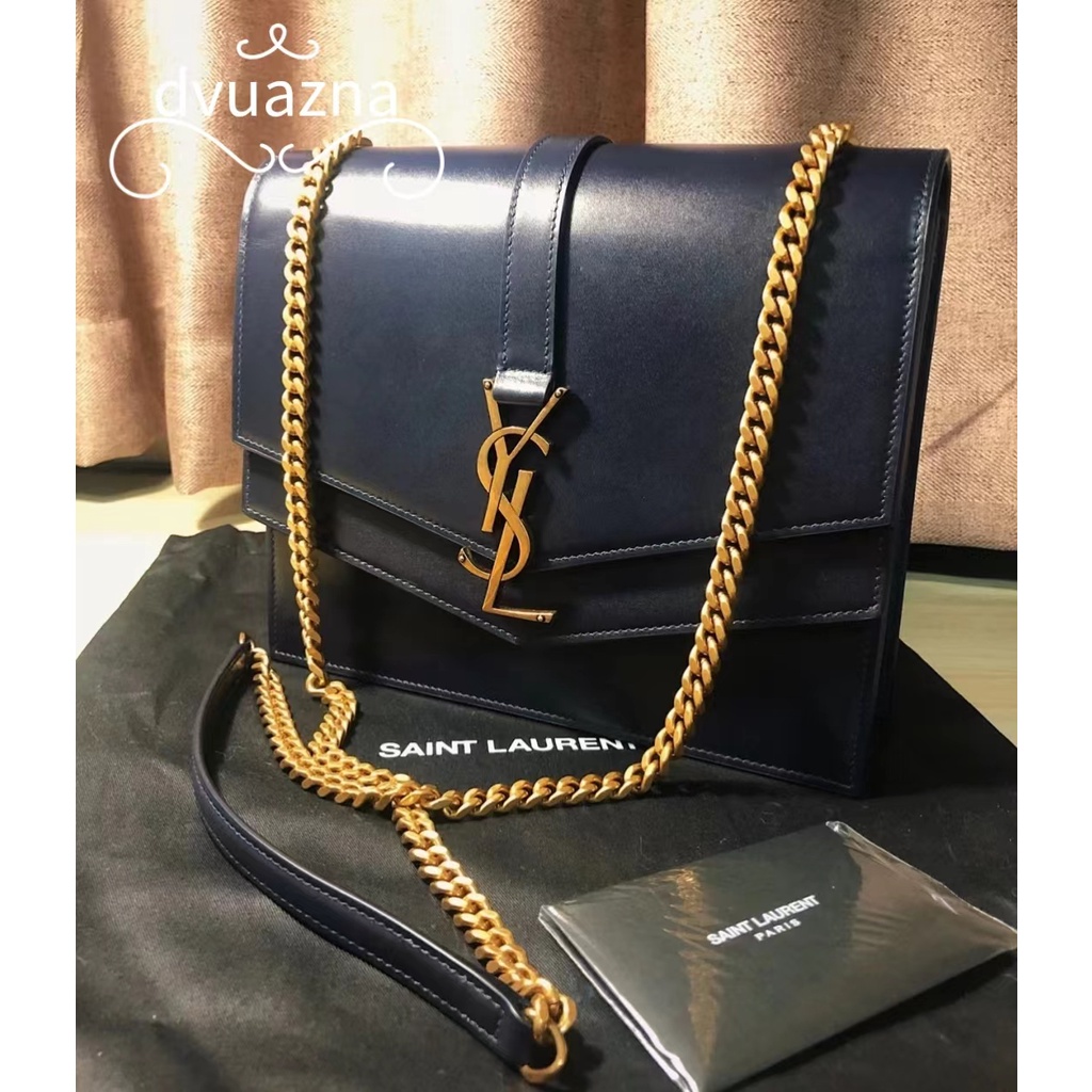 ของแท้ SAINT LAURENT/YSL Sulpice Series Double Flap Chain One Shoulder