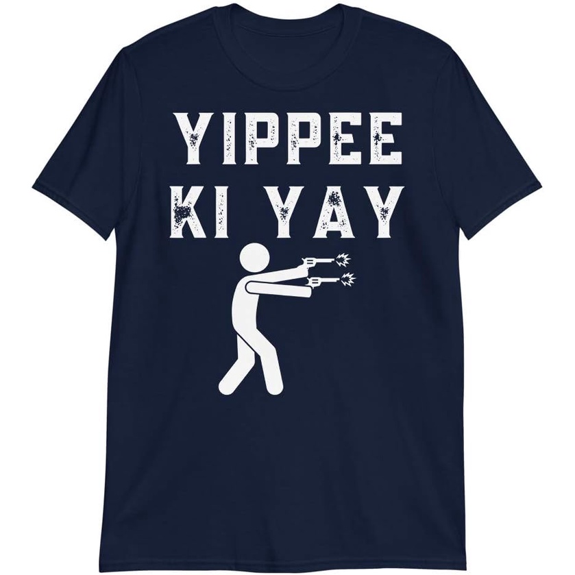 เสื้อยืดแขนสั้น ผ้าฝ้าย ลาย Yippee Ki Yay 80s เหมาะกับของขวัญคริสต์มาส