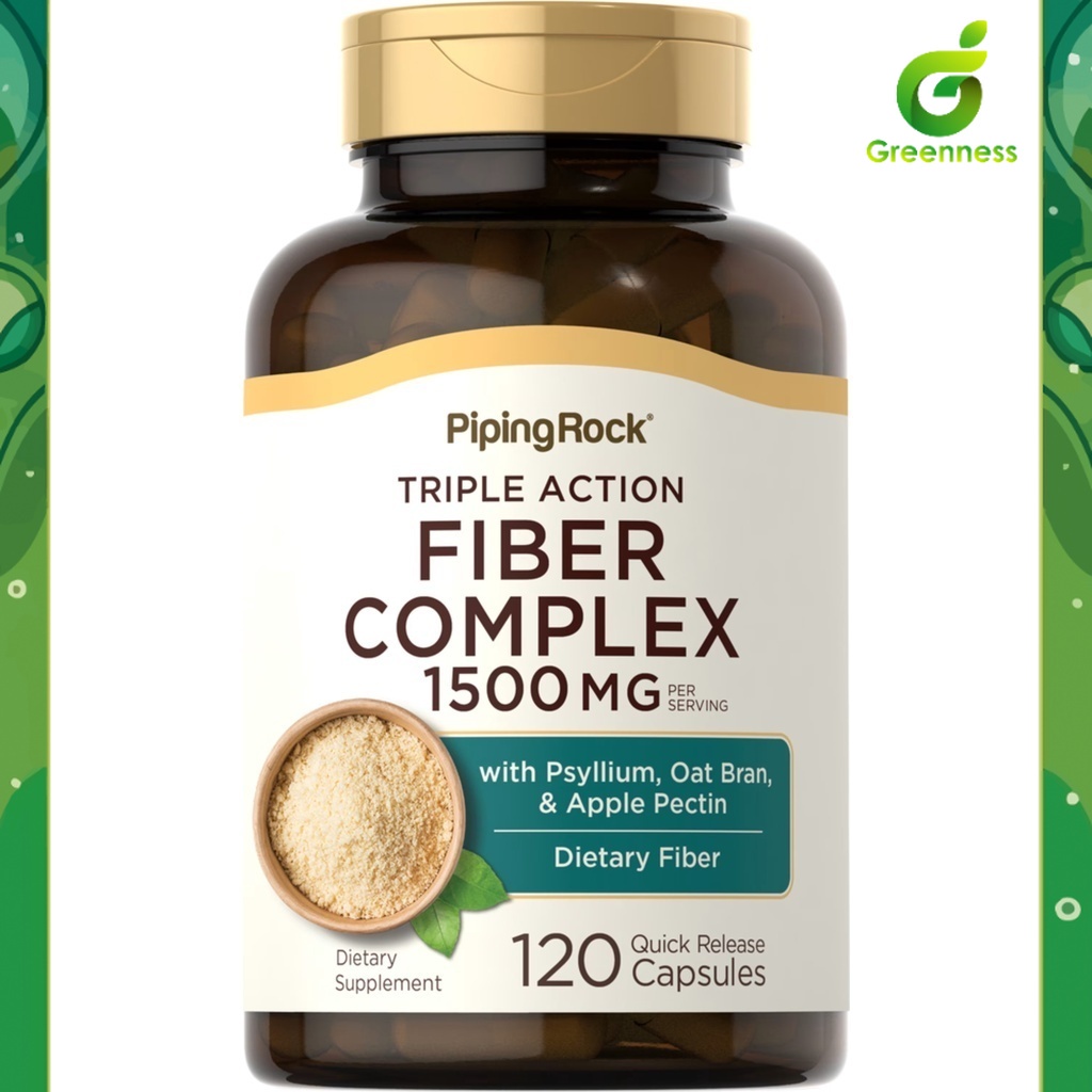 Triple Action Fiber Complex 1,500 mg. (120เม็ด) Psyllium, Oat Bran