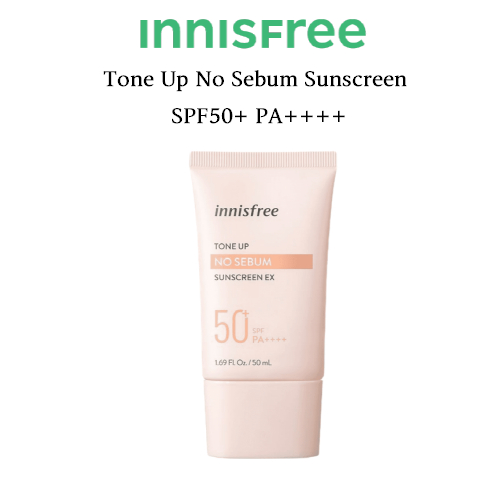 INNISFREE Tone Up No Sebum Sunscreen SPF50+ PA++++(50mL) Shopee Thailand