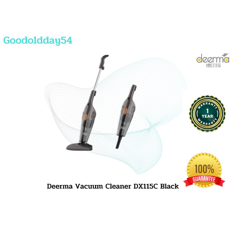 Deerma Vacuum Cleaner DX115C Black Shopee Thailand