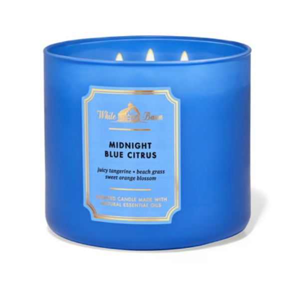 Bath & Body Works White Barn Scented Candle Midnight Blue Citrus 411 g