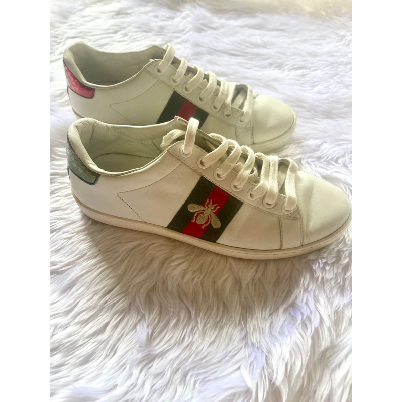 รองเท้าผ้าใบ Gucci sneaker แท้ กุชชี่ผึ้ง ไซส์ 35 Shopee Thailand