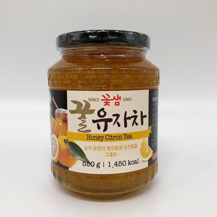 ชาขิง 580g KOTSAM Honey Ginger Tea ชาน้ำผึ้งเกาหลี 꽃샘 생강차 ปริมาณ