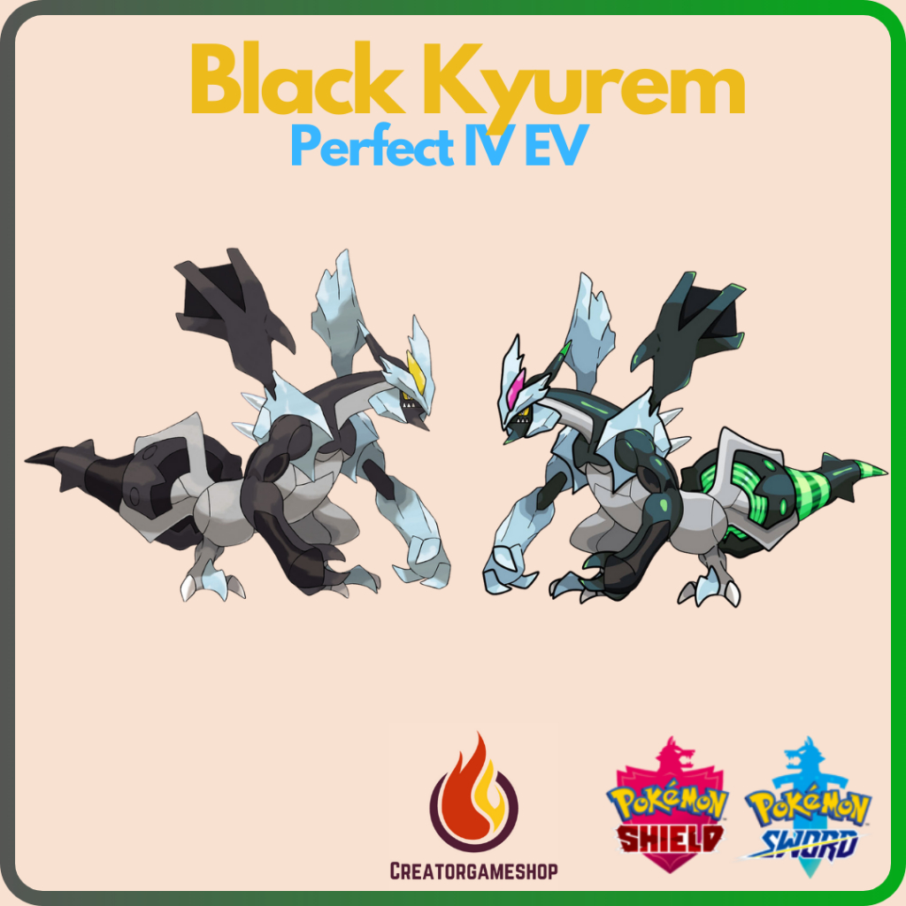 Pokémon Sword and Shield Black Kyurem // Shiny Black kyurem Shopee