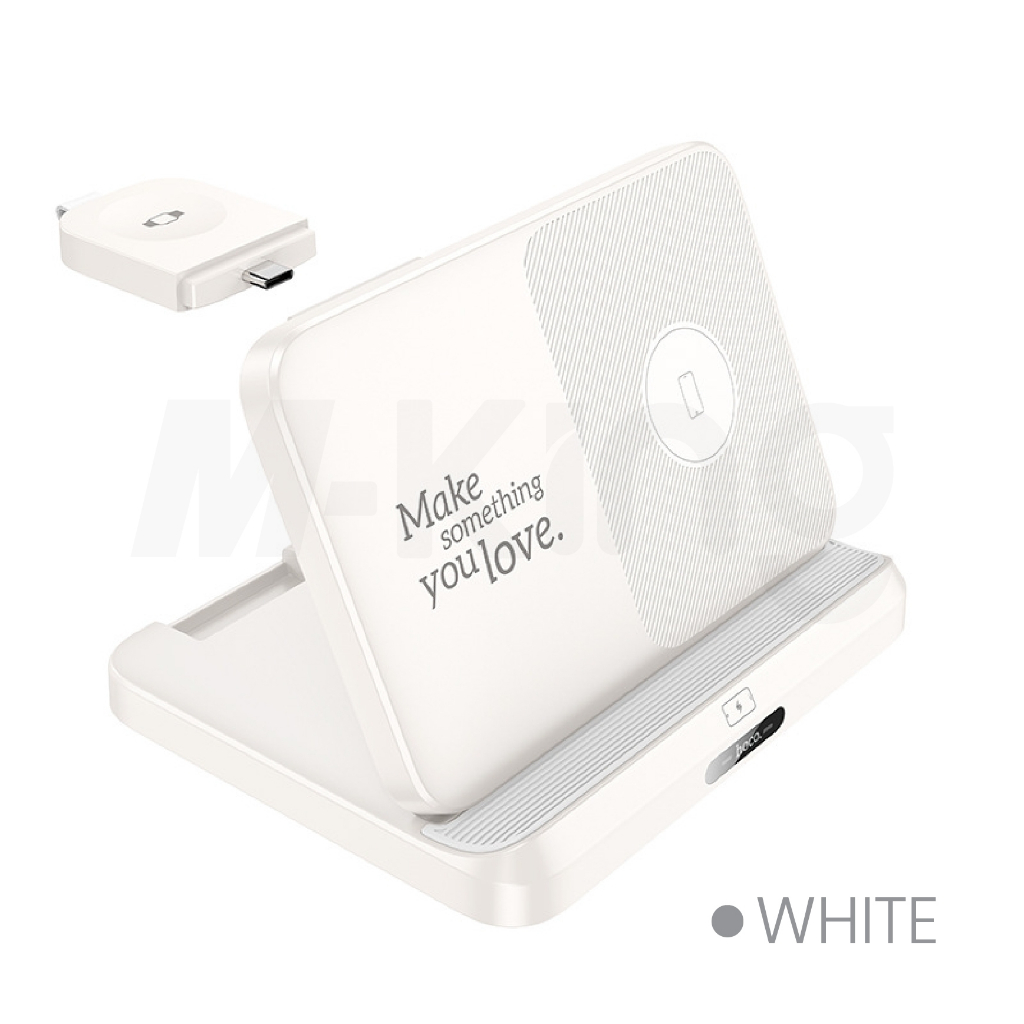พร้อมส่งHOCO CQ7 Pass folding 3-in-1 wireless fast charger(iWatch+SAM