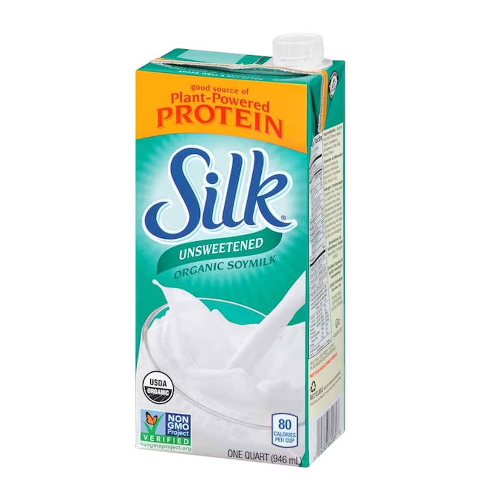Silk Unsweetened Organic Soy Milk SoyMilk Plant Powered Protein ซิลค์