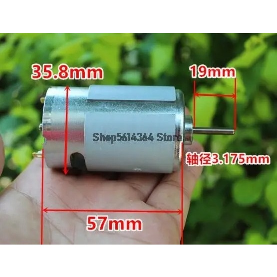 RS550 DC Motor High Speed Motor DC12V 22000RPM 2A DC Shaft length 19mm
