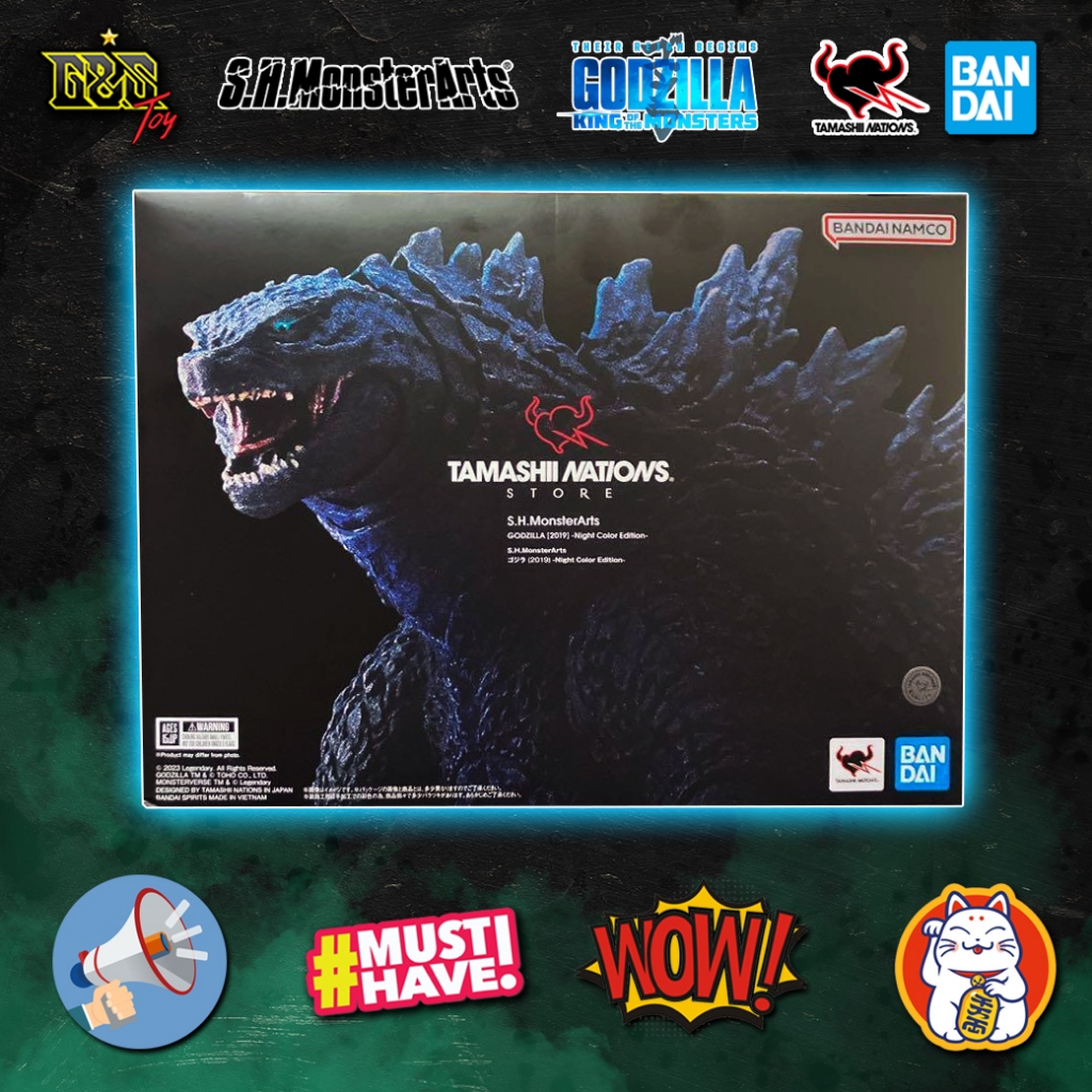 S.H.MonsterArts Godzilla (2019) Night Color Edition จากภาค Godzilla