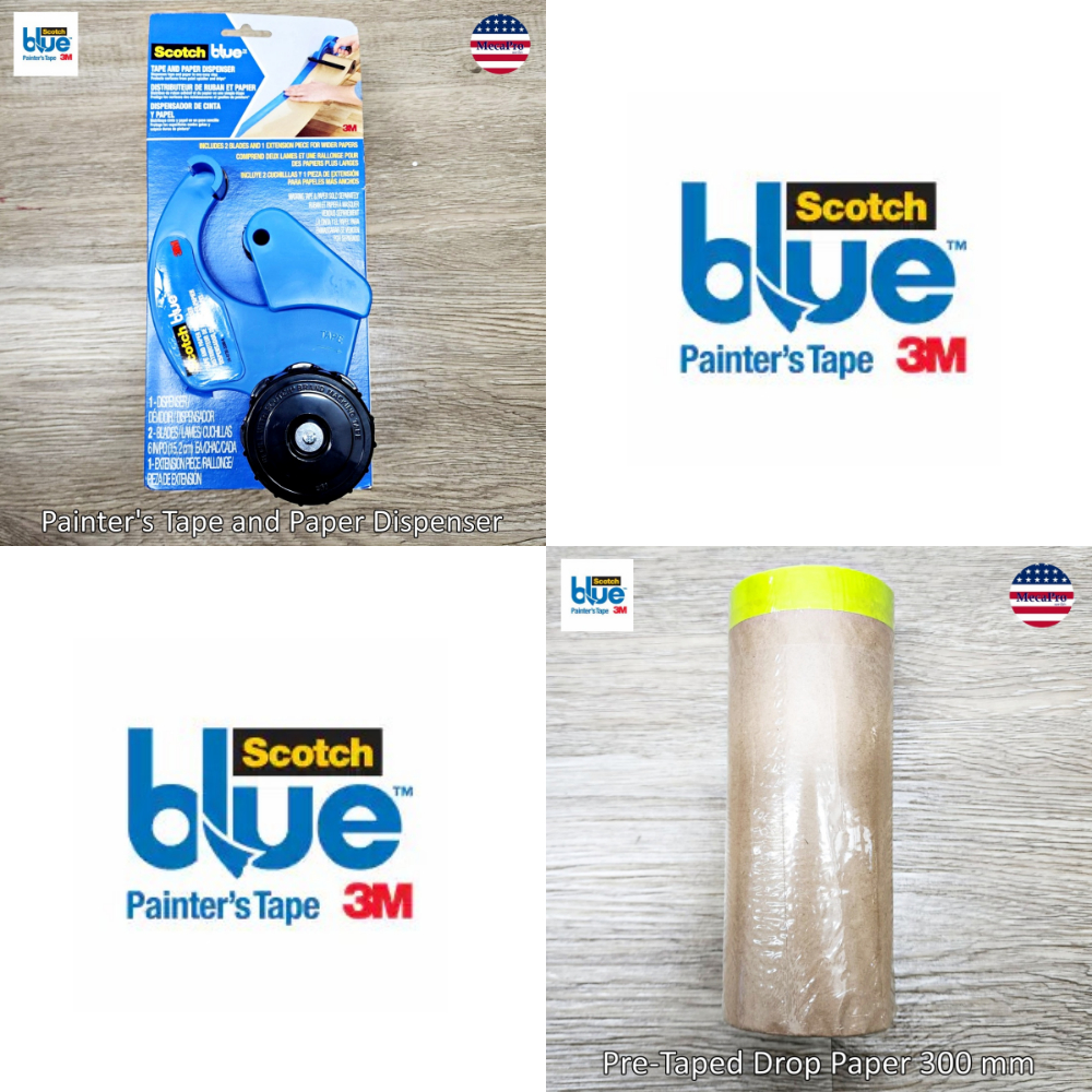 Scotch Blue® Painter's Tape and Paper Dispenser and PreTaped Drop