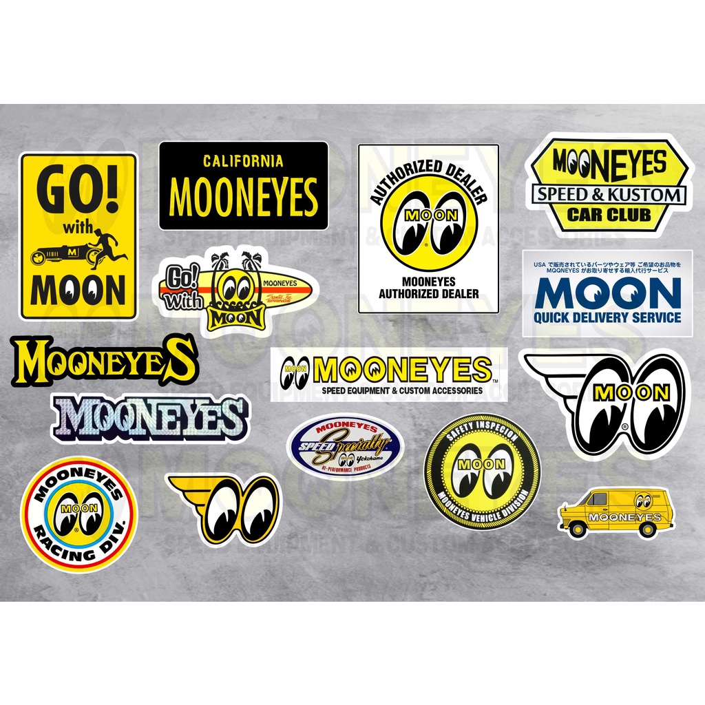Hp MOONEYES StickersSTICKER摩托車貼紙頭盔貼紙包裝MOONEYESDEUSHYP 蝦皮購物