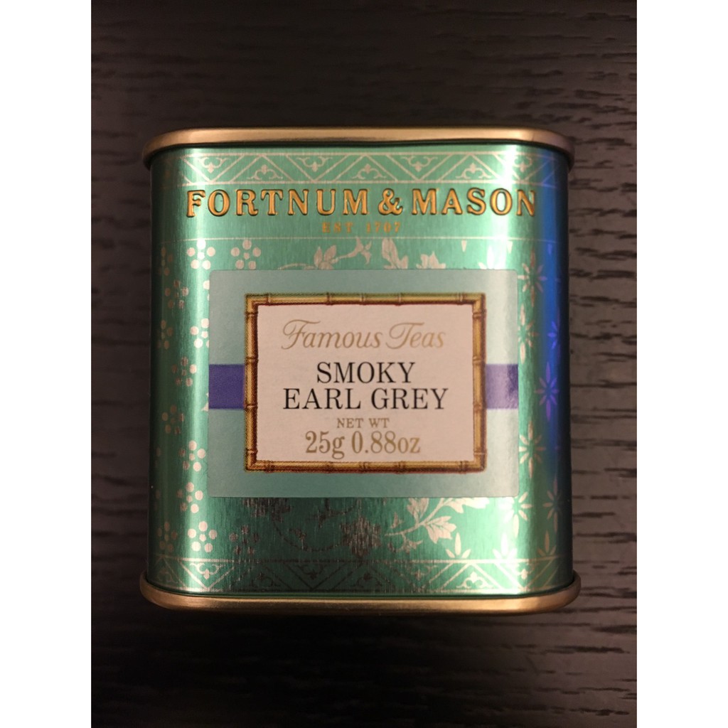 [現貨] Fortnum & Mason 英國皇室御用 煙燻 伯爵茶 香氣茶 Smoky Earl Grey 25g 蝦皮購物
