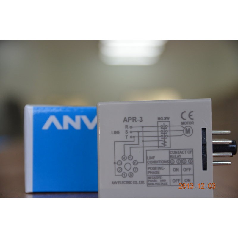 馬達逆向保護器 防止逆向繼電器 ANV APR3 Phase Reversal Relay 蝦皮購物