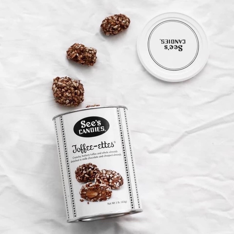 現貨🇺🇸See's Candies 罐裝杏仁糖 Toffeeettes太妃杏仁糖 太妃糖 Sees candy 蝦皮購物