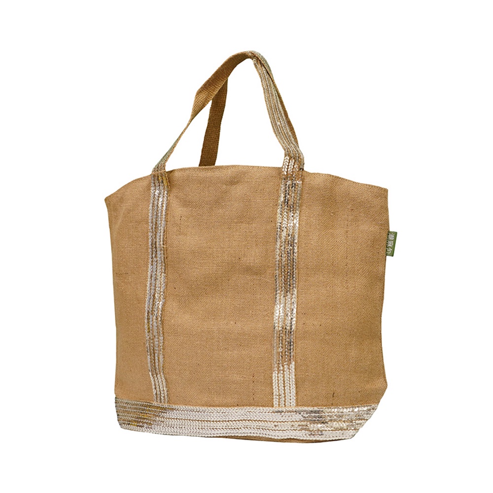 KK Jute Bag 非有不可亮片潮麻包 天然色 蝦皮購物