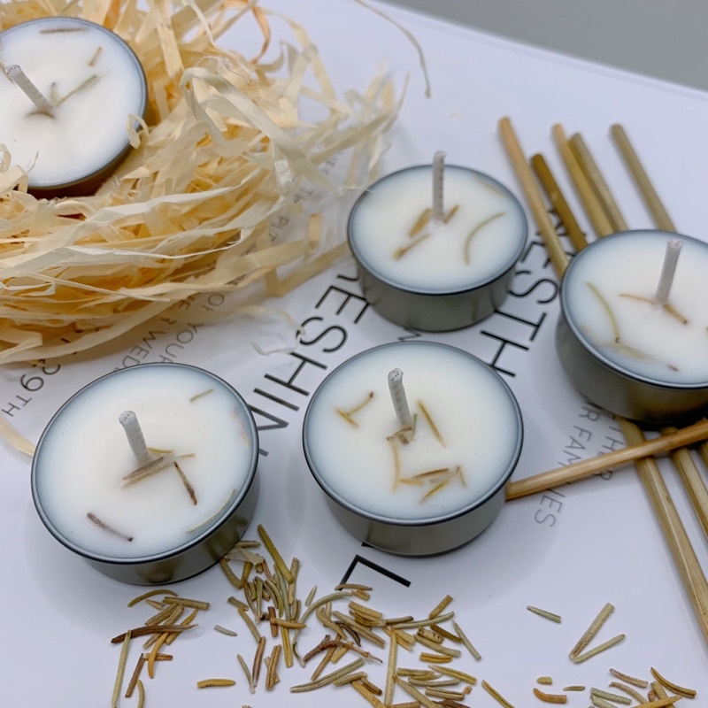 迷迭香精油蠟燭 Rosemary Pure Essential Oil Tealight Candle 蝦皮購物