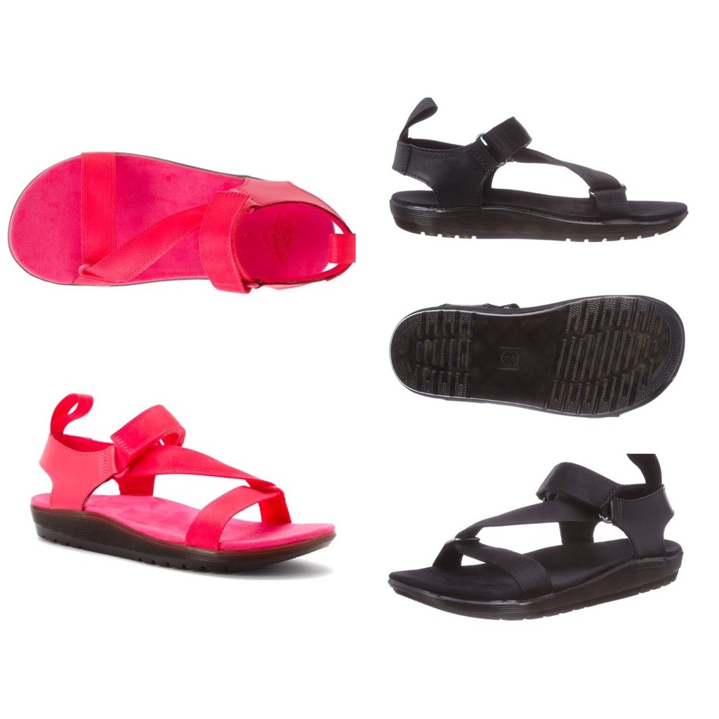 Dr.Martens BALFOURZ字織帶輕量化涼鞋螢光粉紅/黑 蝦皮購物