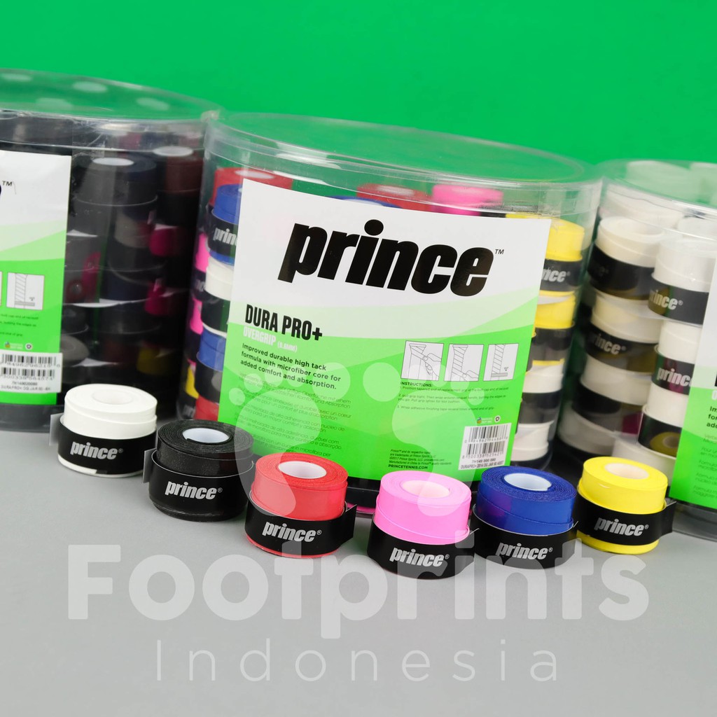 Putih Prince Dura Pro Tacky Overgrip 握把網球拍 Pro Durapro 白色 蝦皮購物