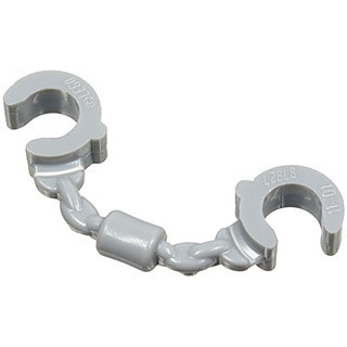 LEGO 樂高 人偶配件 淺灰色 手銬 4641048 97927 61482 鏈子 | 蝦皮購物