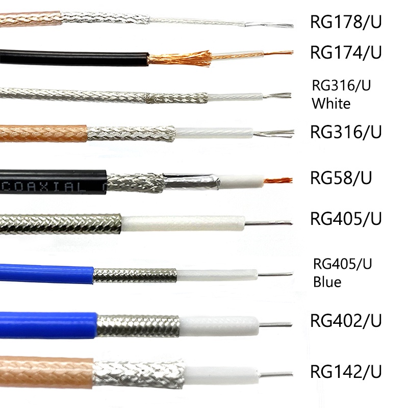 全新射頻同軸電纜 RG178 RG174 RG316 RG58 RG142 RG405 RG402 線低損耗 50Ohm 蝦皮購物