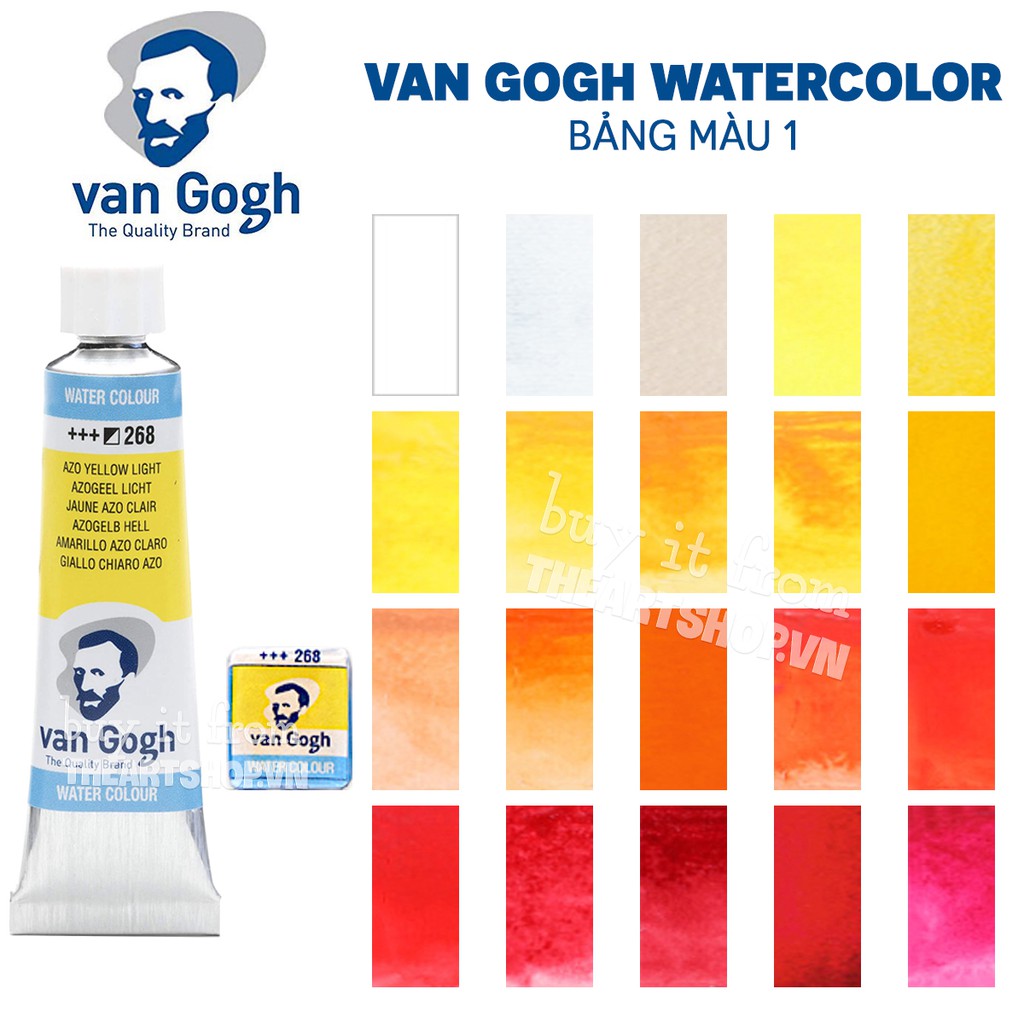 (HỎA TỐC) (P1) Màu nước VAN GOGH dạng tuýp và dạng nén (Bán lẻ