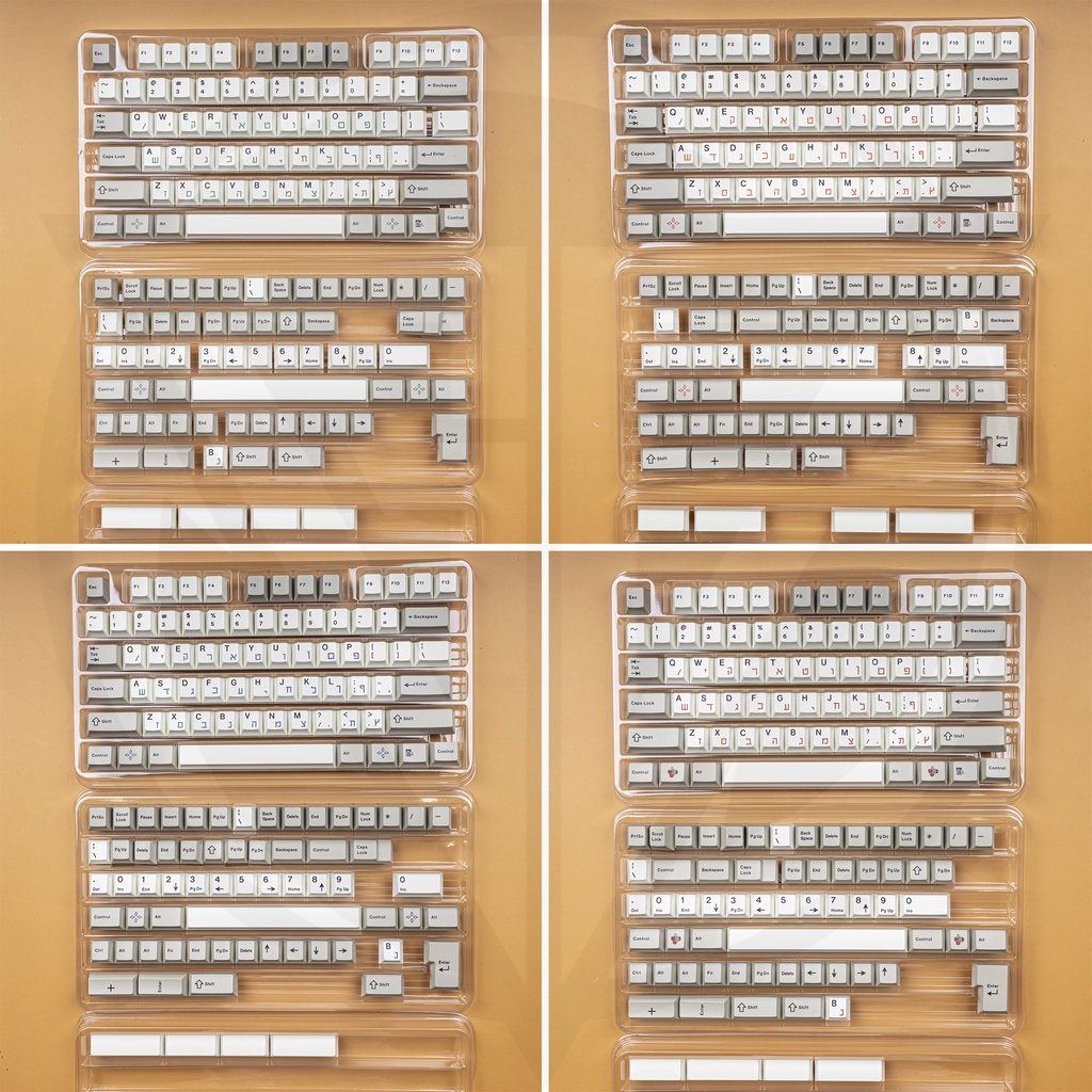Keycap JC Studio Hebrew RED / OANGE / BLUE / GREEN nút bàn phím cơ độ
