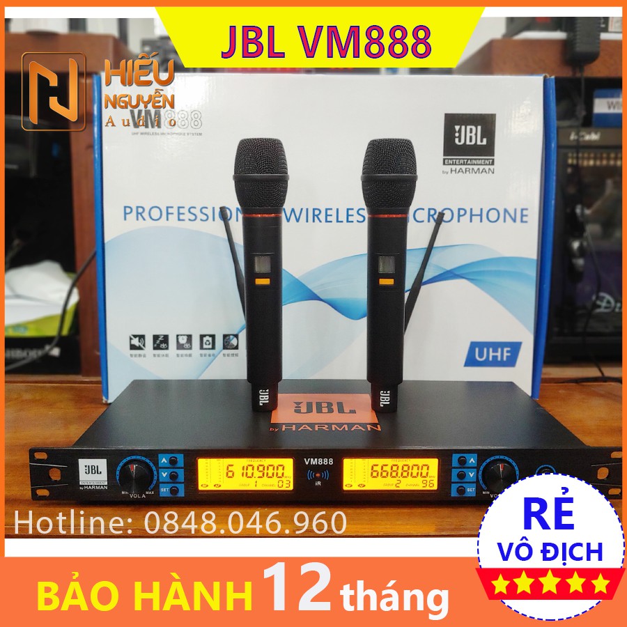 Micro không dây JBL VM888 (phiên bản 2021) vỉ tím có tự ngắt và cảm