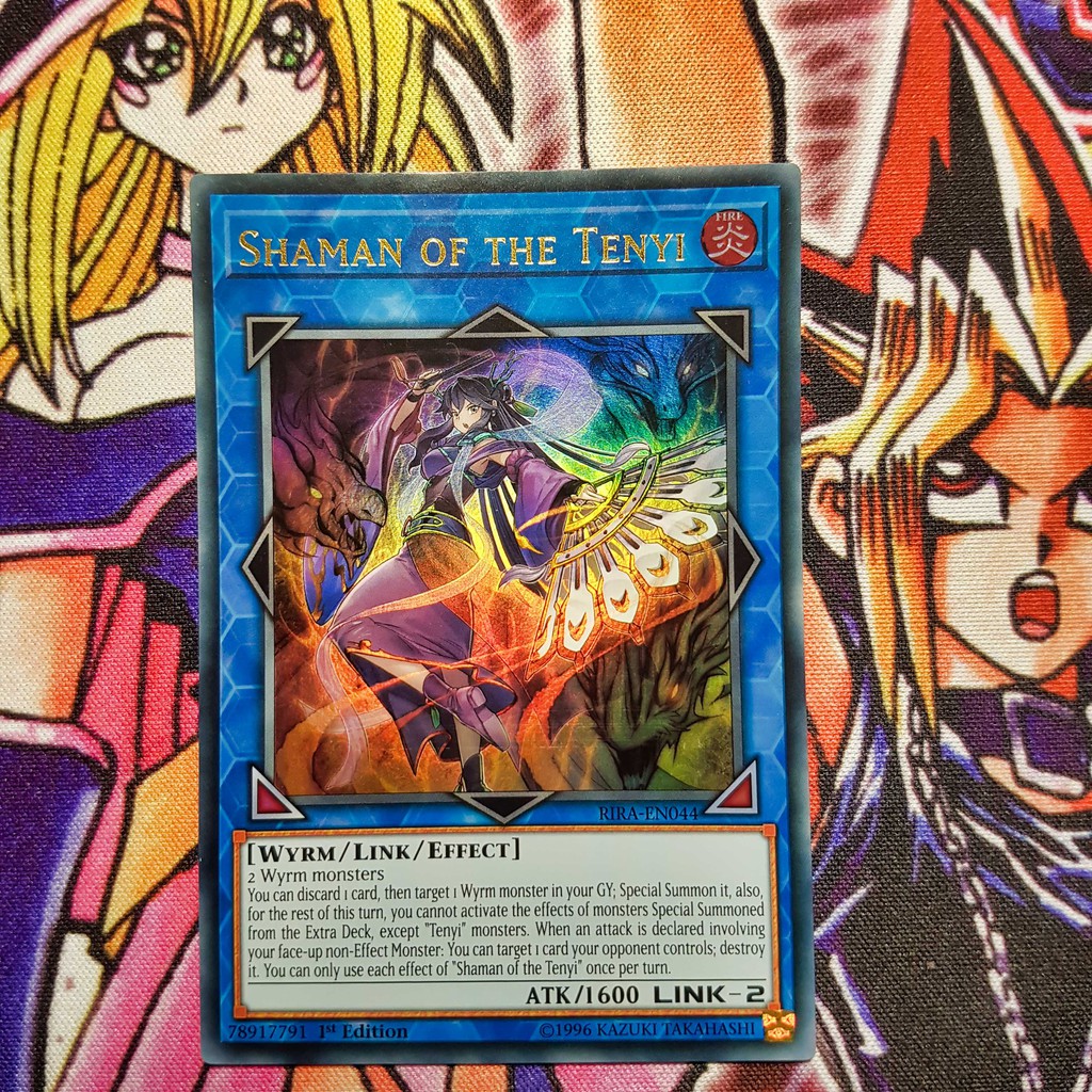 Thẻ bài Yugioh chính hãng Shaman of the Tenyi RIRA Ultra rare