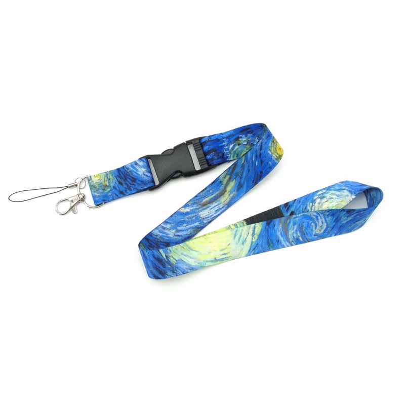 Van Gogh Painting ID Badge Card Sleeve Holder Protector With Neck