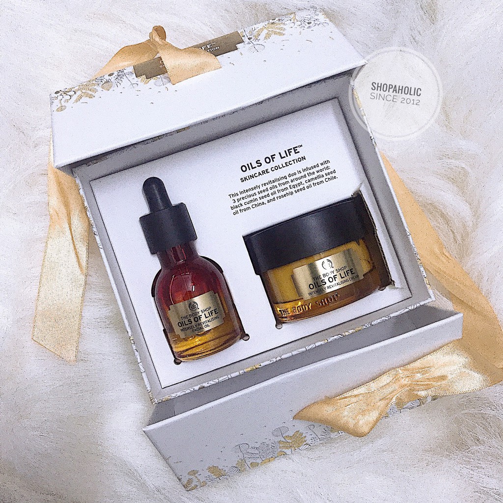 The Body Shop Oil Of Life Collection Set Dưỡng Da Cao Cấp Chống Lão Hoá