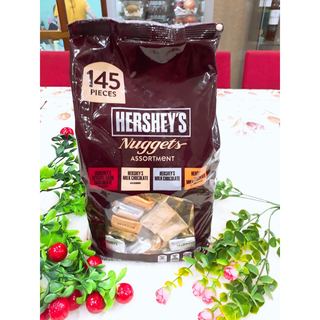 Kẹo Socola Hershey's hỗn hợp 4 vị Nuggets 145 pieces 1.47kg Shopee
