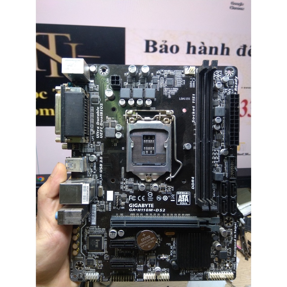 Main Gigabyte H110 DS2 zin( FREESHIP+TẶNG FE+KEO TẢN NHIỆT+ CMOS).Main chính hãng bóc máy văn