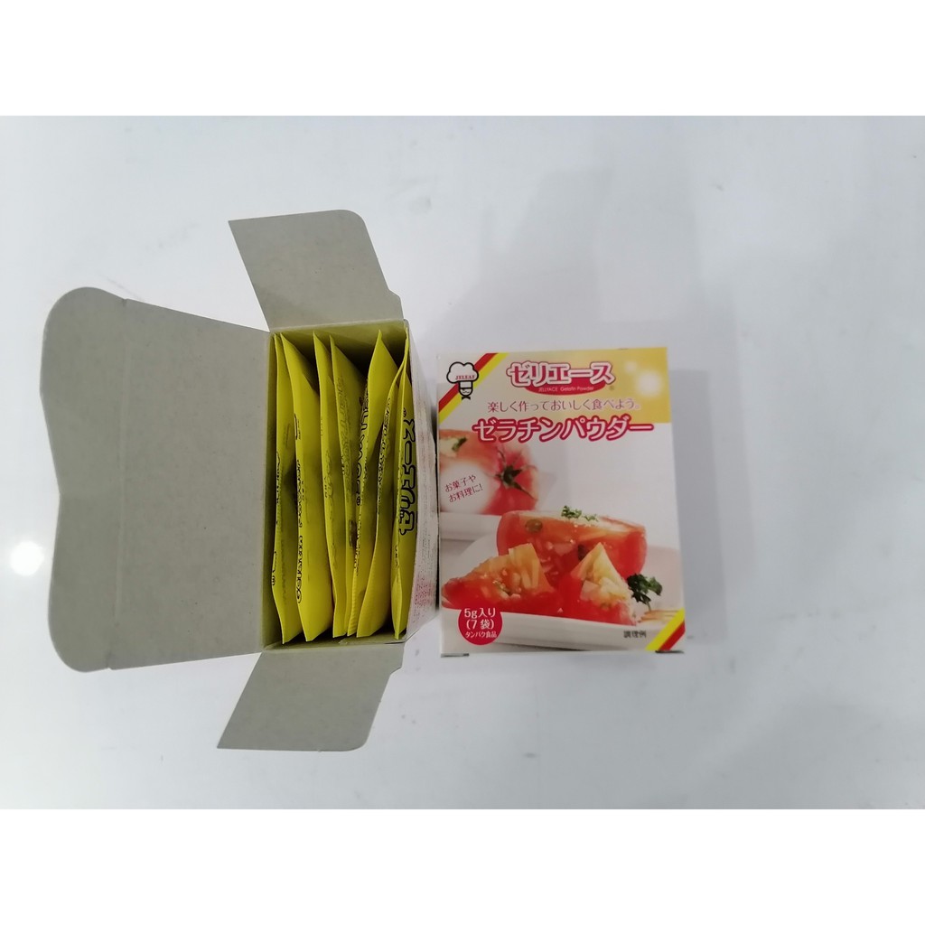 [HỘP] Bột gelatin [Japan] JELEAF Gelatine Powder 35g (5g x 7 gói) (ls) Shopee Việt Nam