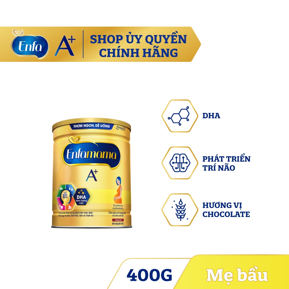 [CHÍNH HÃNG] Sữa Bột Mead Johnson Enfamama A+ Hương Chocolate Hộp 400g