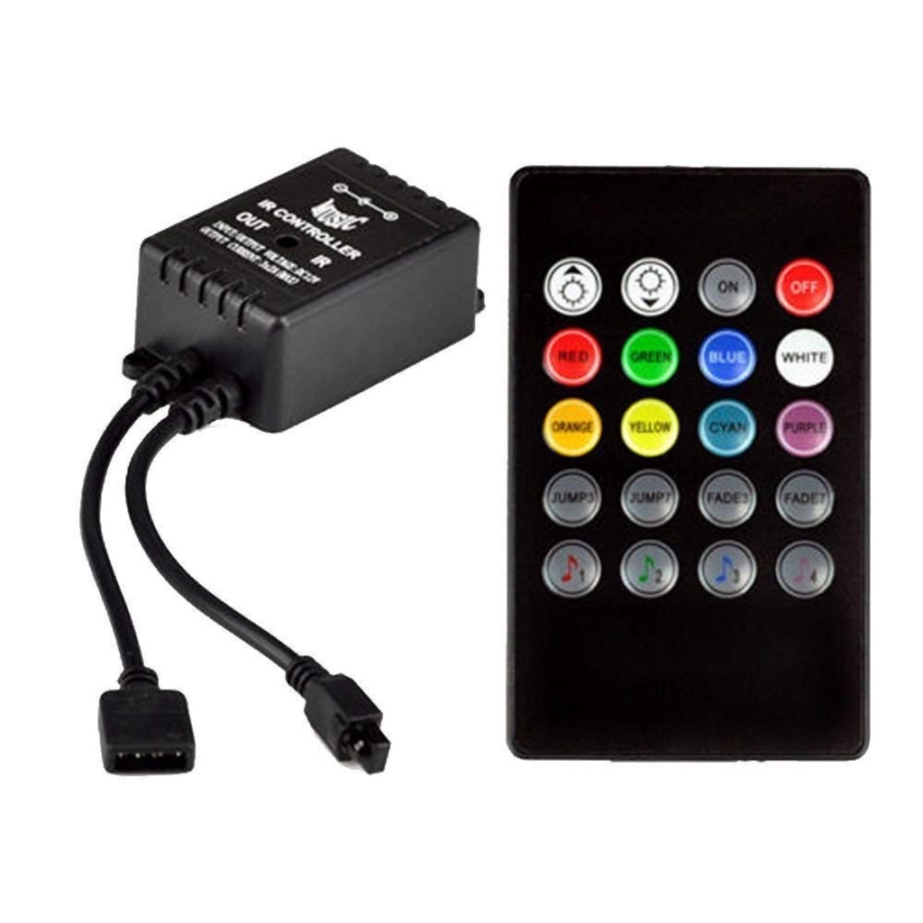 Bộ điều khiển led dây 5m RGB nháy theo nhạc Led music controller