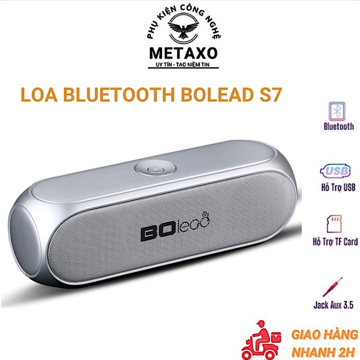 Loa Bluetooth BOLEAD S7 Plus, Thiết Kế Sang Trọng Thích Hợp USB Thẻ Nhớ