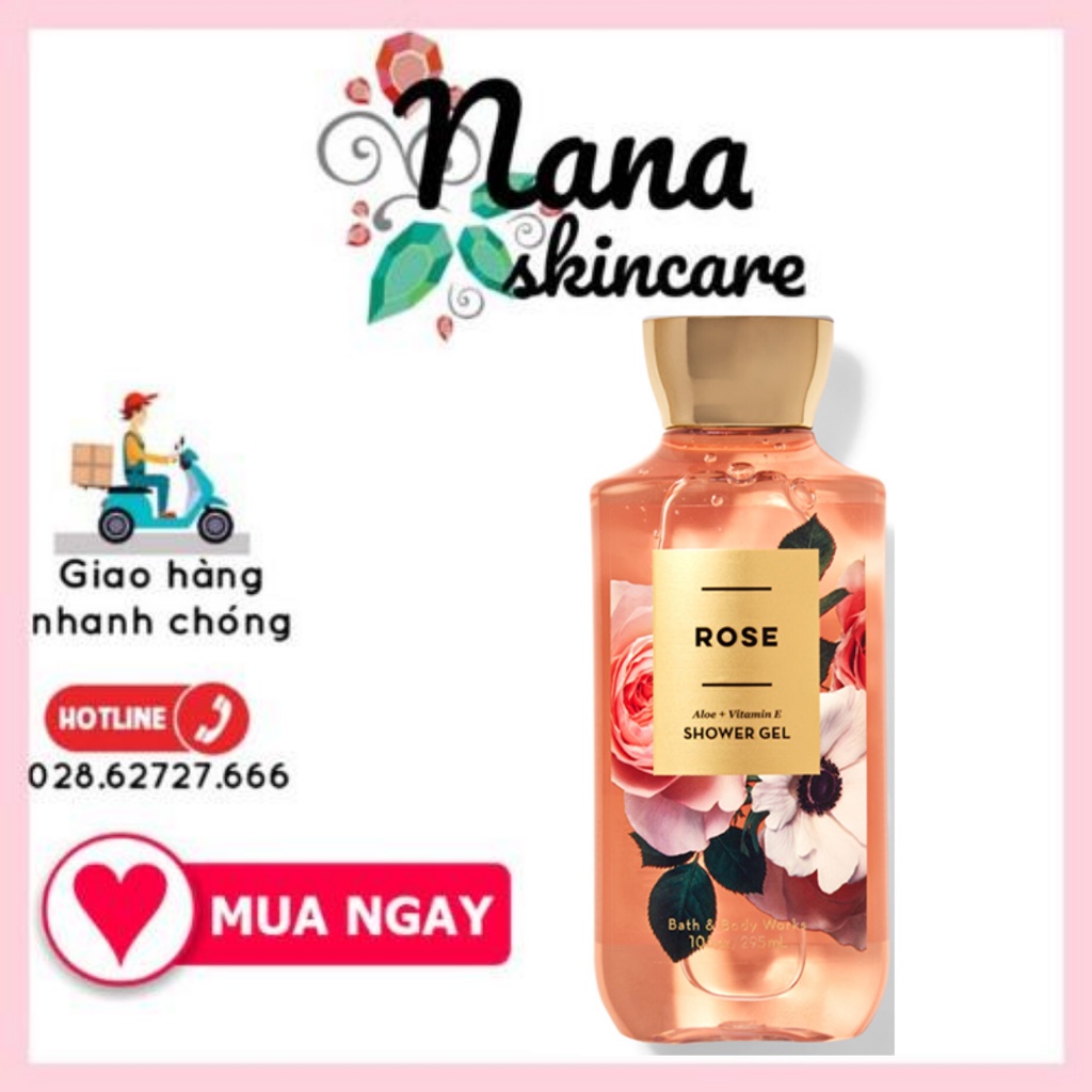Sữa Tắm Toàn Thân Bath And Body Works Rose Shower Gel (295ml